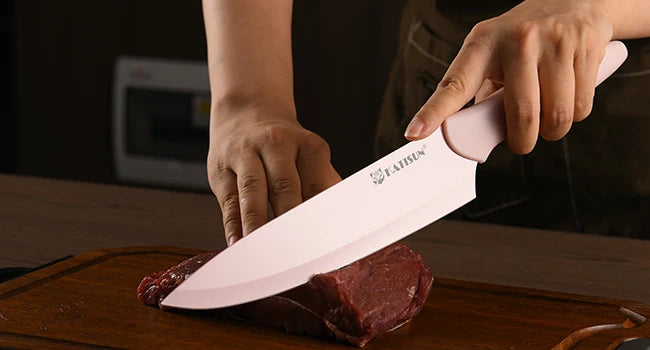 Katisun Knife Set With Blade Covers Carbon Steel Kitchen Tools