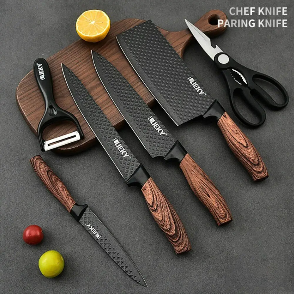 MDHAND 6 Piece Stainless Steel Kitchen Knife Set For Restaurants