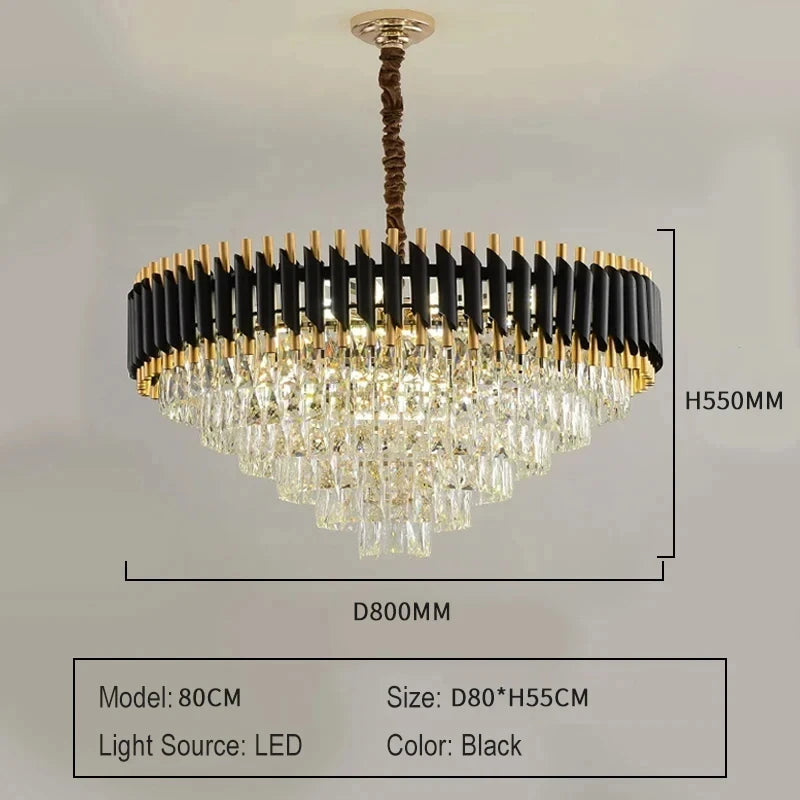 CHYMUIO LIGHT Creative Luxury Crystal Chandelier Pendant LED Light