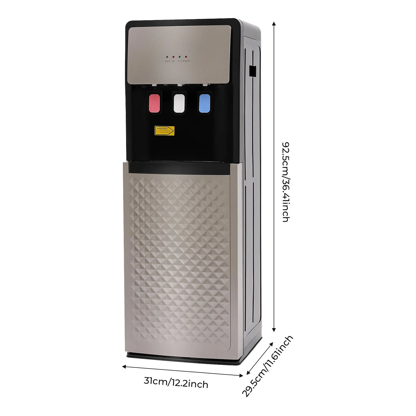 Bottom Load Water Dispenser Hot Cold 3 Temp Modes 500W Heating 90W Cooling