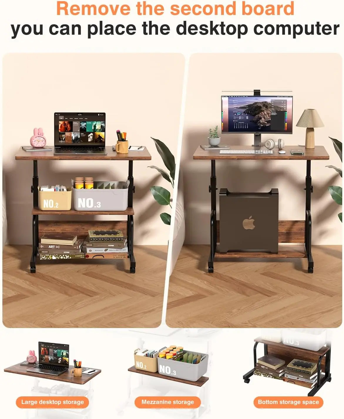 Laptop Desk Adjustable Desk Small Standing Home Office Desks for Small Spaces Portable Desks Table for Bedrooms