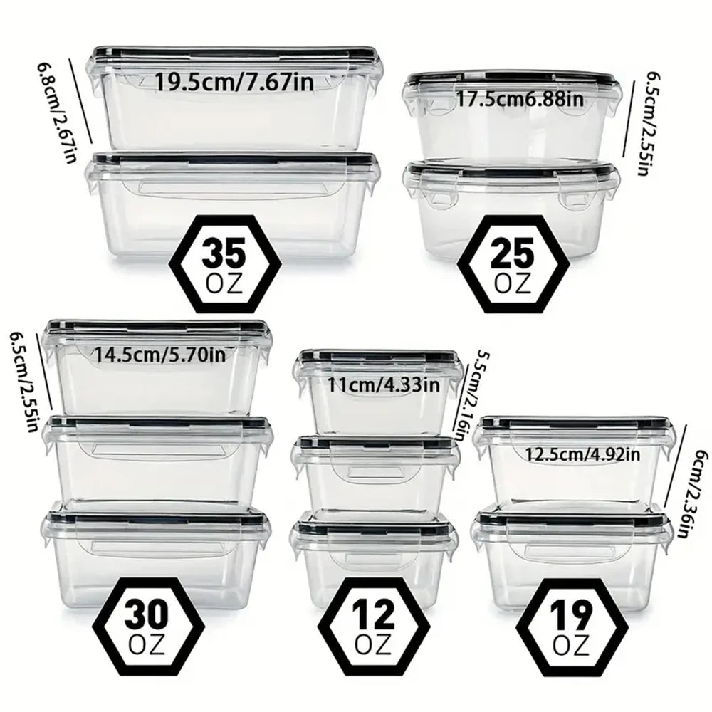 BPA Free Airtight Lunch Boxes Set, Microwave Safe PlasticContainers