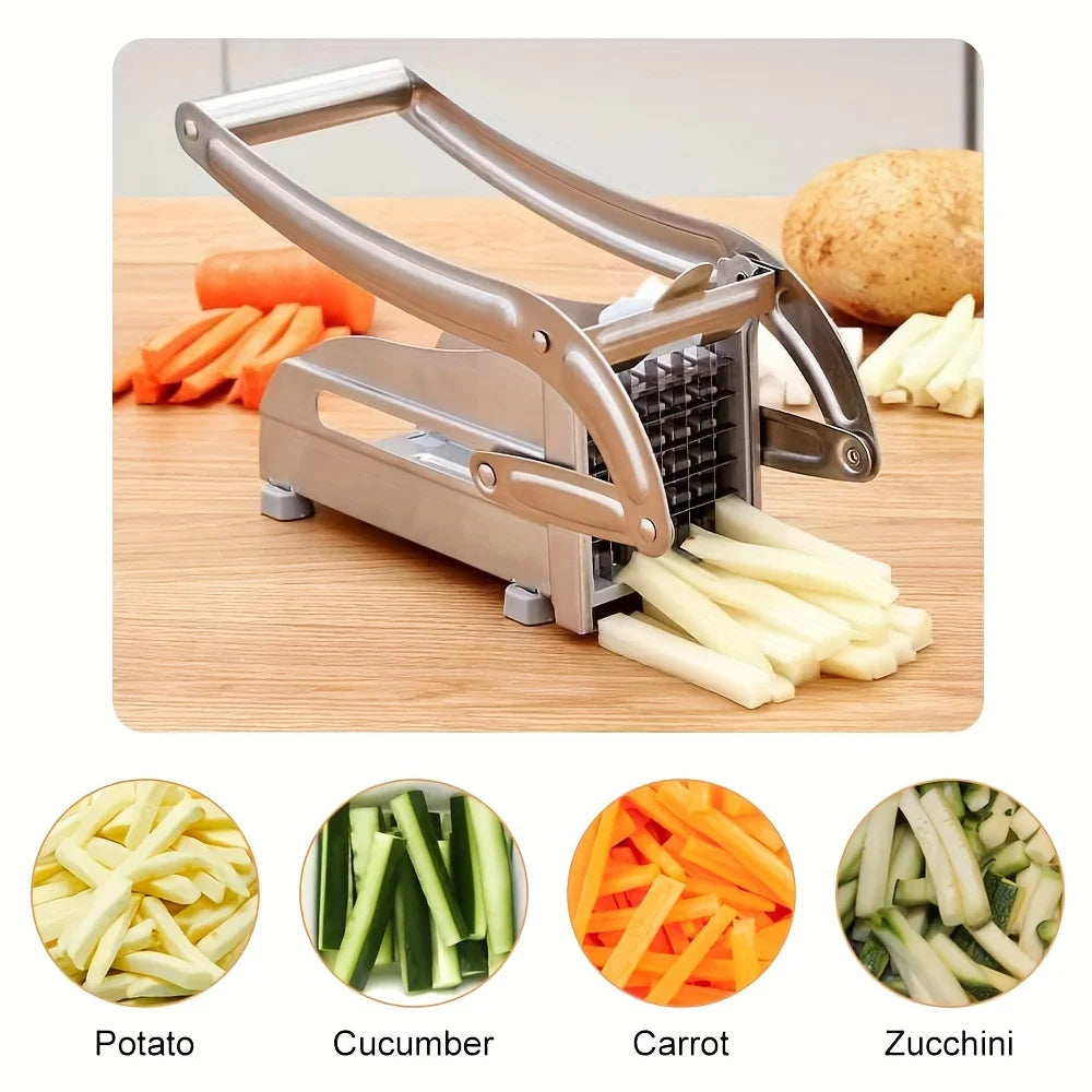 Manual Stainless Steel Vegetable Slicer With Square Blade For Potatoes