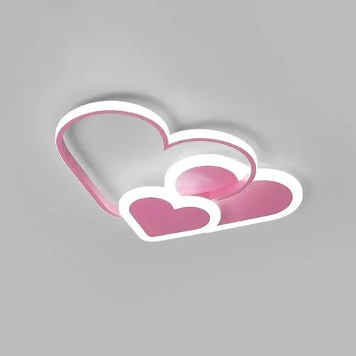 Heart Shaped LED Ceiling Lamp With Remote Control 36W Bedroom