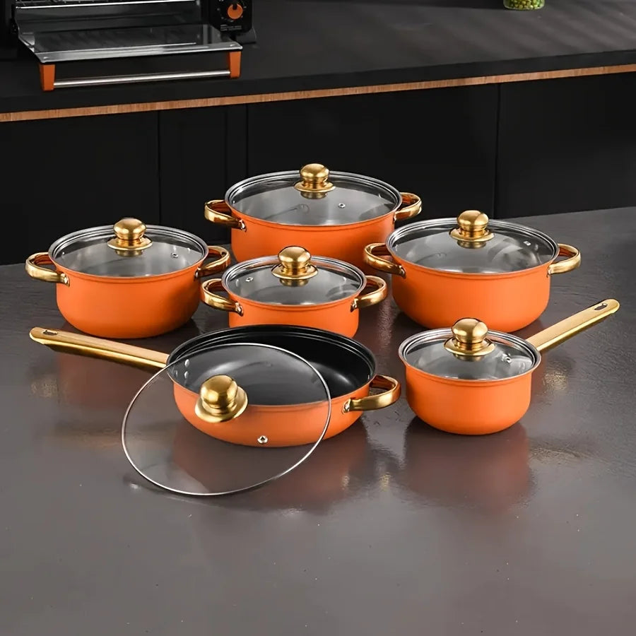 Nonstick Stainless Steel Fry Pan Set Induction Cookware Skillets