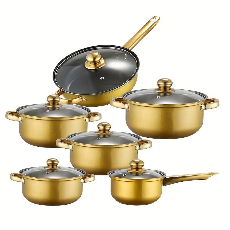 Nonstick Stainless Steel Fry Pan Set Induction Cookware Skillets