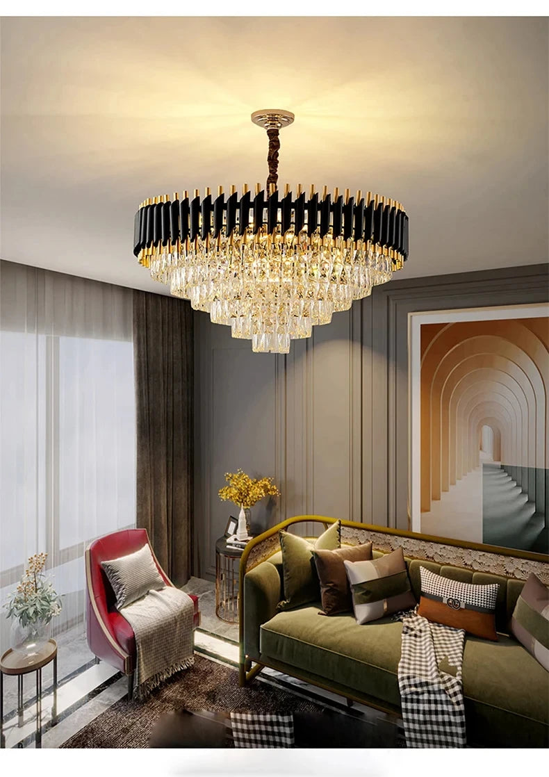 CHYMUIO LIGHT Creative Luxury Crystal Chandelier Pendant LED Light