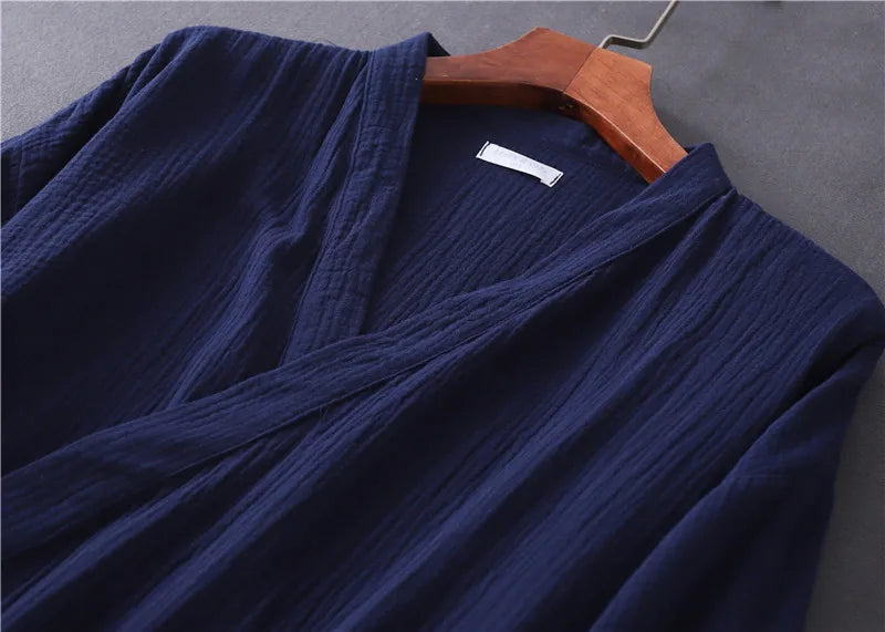 Cloud Cotton Story Japanese Kimono Bathrobe for Couples Sleepwear Crepe