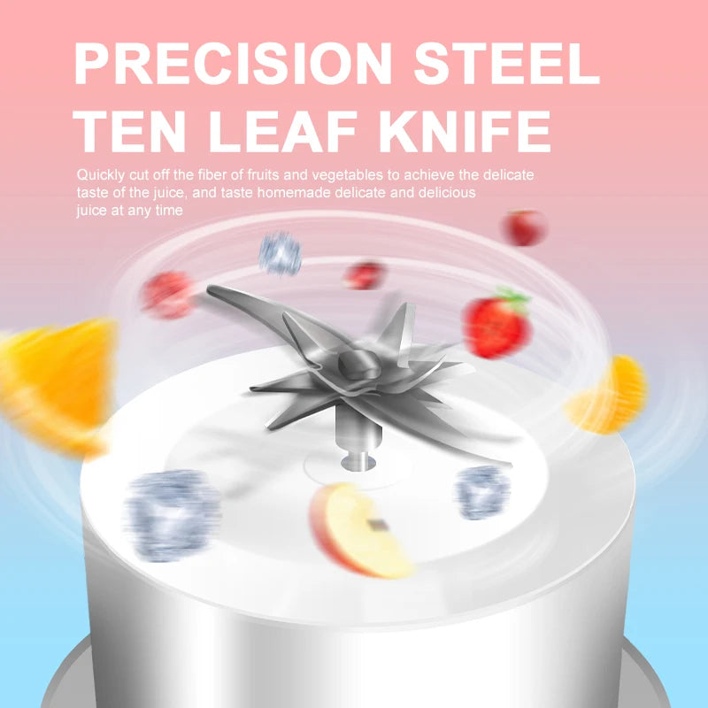 Portable USB Charging Electric Fruit Juicer Blender Machine