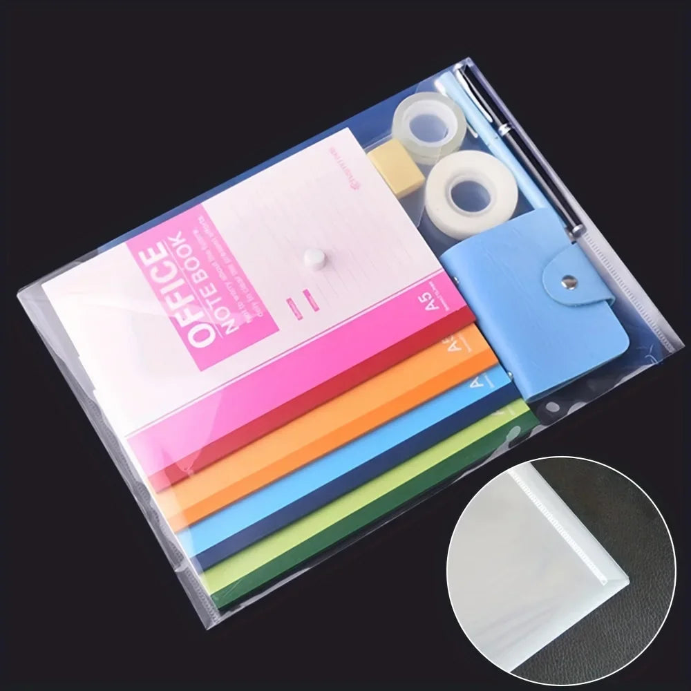 Hign-concerned Transparent Waterproof Plastic Envelope With Button Closure