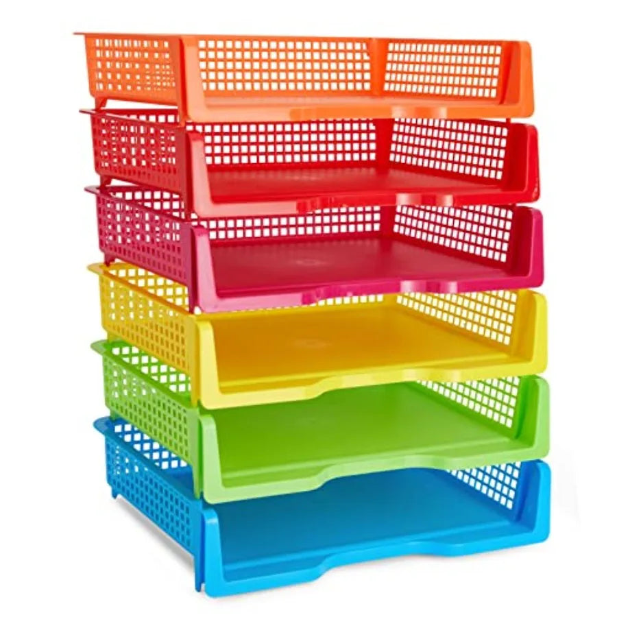 High-concerned Letter Tray Organizer 6-Pack Stackable Desk Organizer