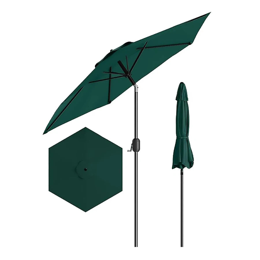 Blissun Outdoor Patio Umbrella With Crank Lift And Tilt