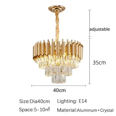 CHYMUIO LIGHT Creative Luxury Crystal Chandelier Pendant LED Light