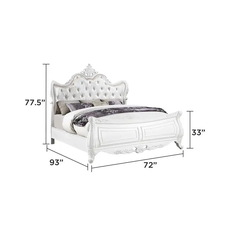 Modern Bedroom Set In Wood Finish With Coordinating Nightstands