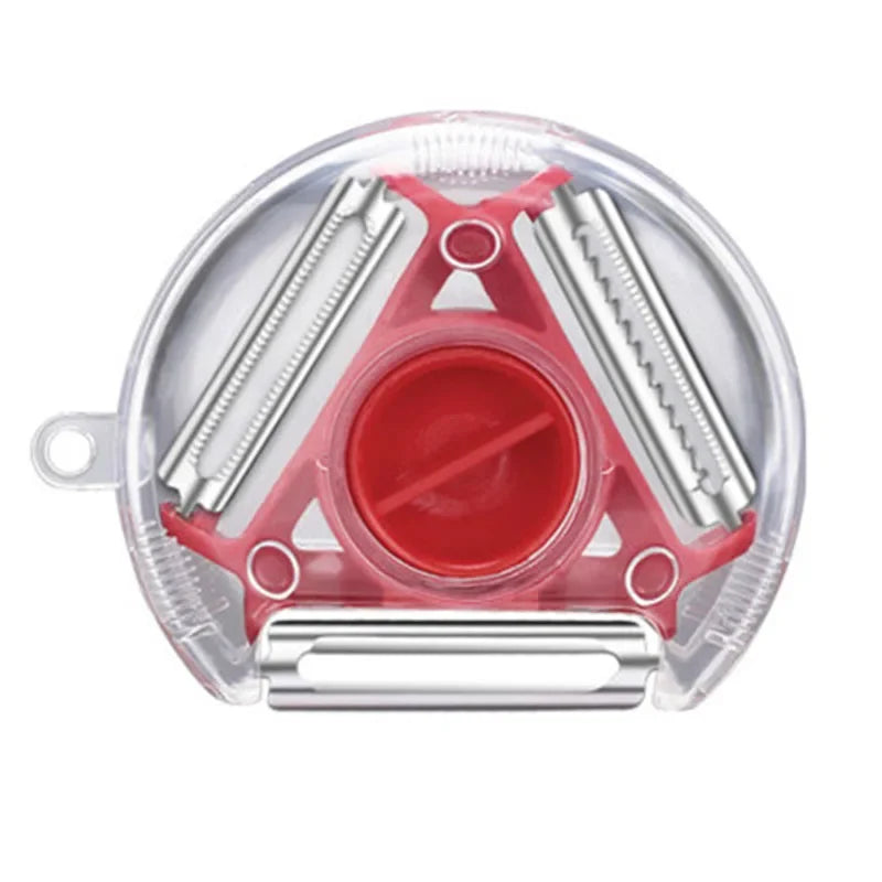 Stainless Steel Magic Trio 3-in-1 Peeler Slicer Shredder Kitchen Tool