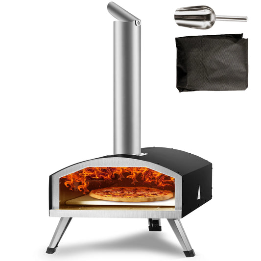 Outdoor Pizza Oven Charcoal Fired Grill Portable Stainless Steel