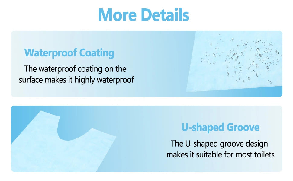 Bymaocar Disposable U-Shaped Toilet Mat Training Floor Mat