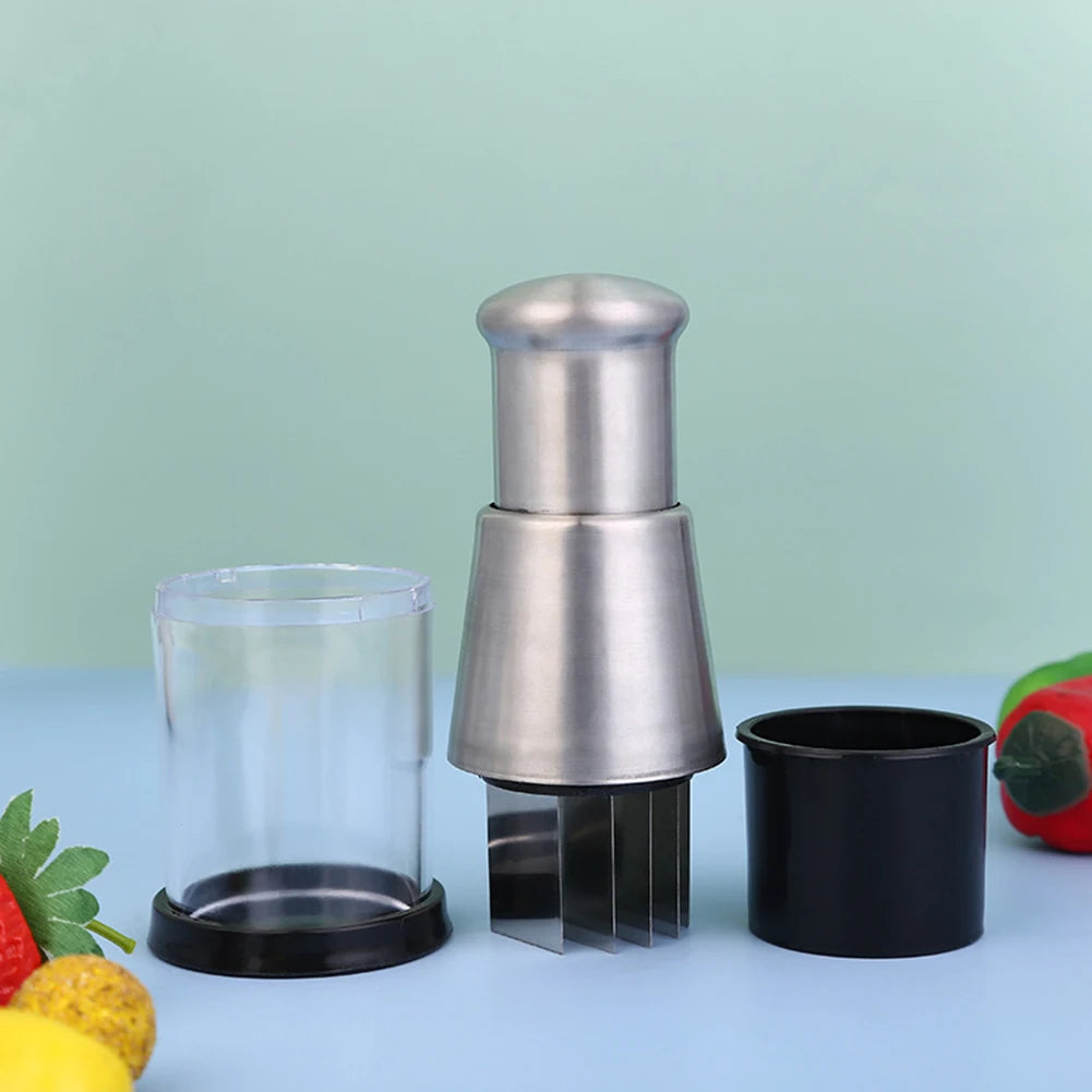 Alloet Stainless Steel Manual Garlic Mincer and Vegetable Chopper