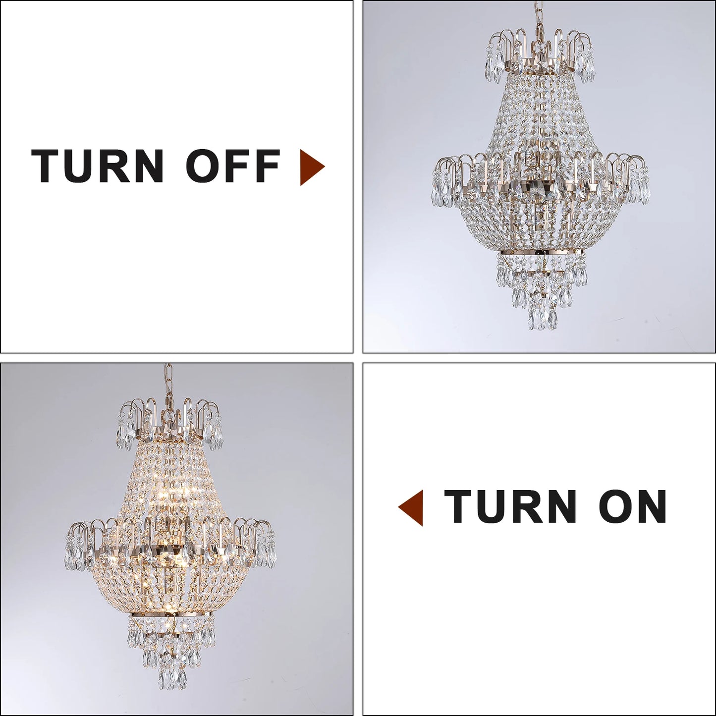 ARLGSITE Crystal Chandelier Pendant Light