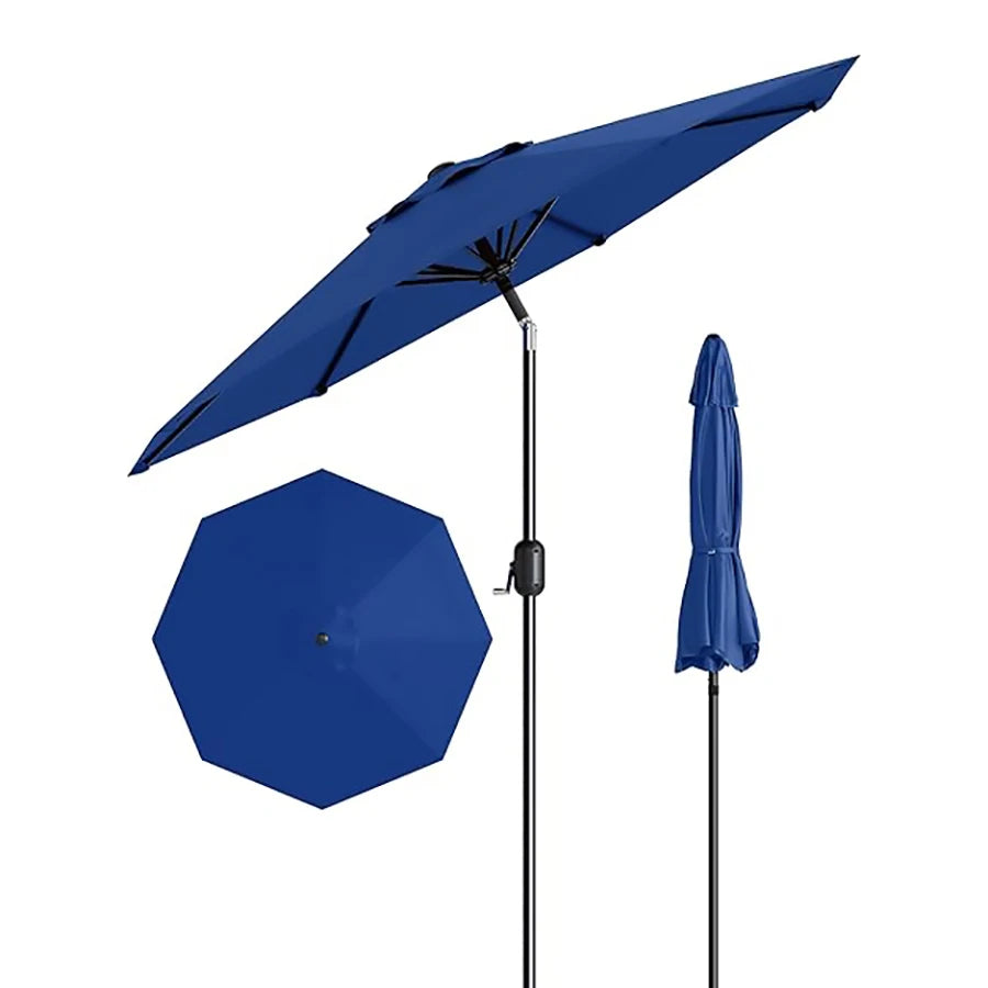Blissun Outdoor Patio Umbrella With Crank Lift And Tilt