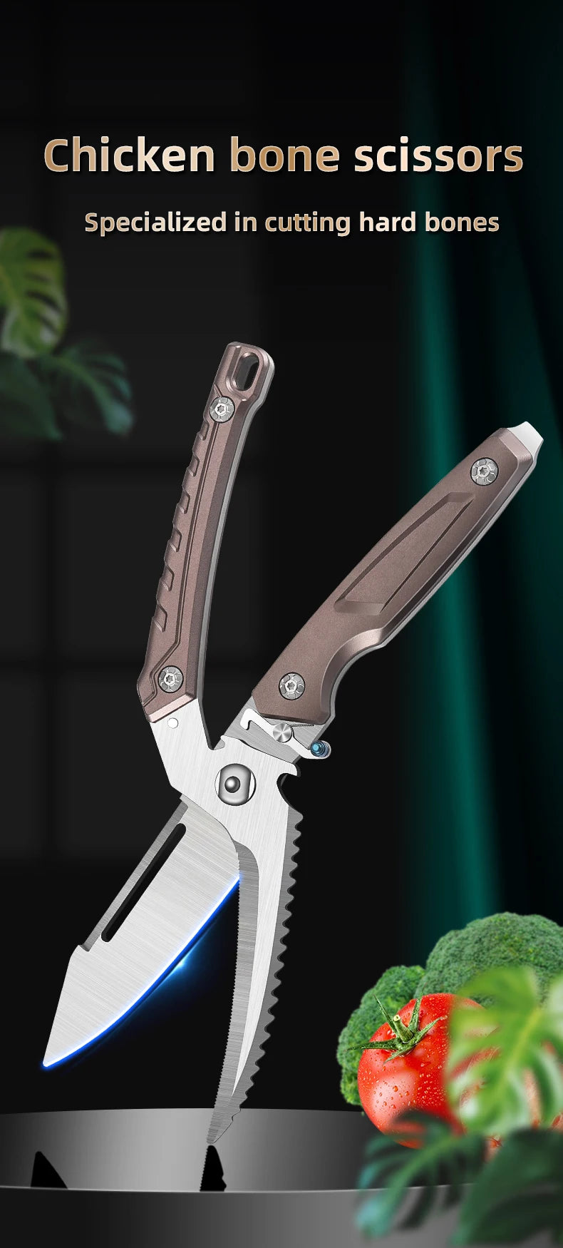 Heavy Duty Poultry Shears Stainless Kitchen Scissors For Chicken Meat