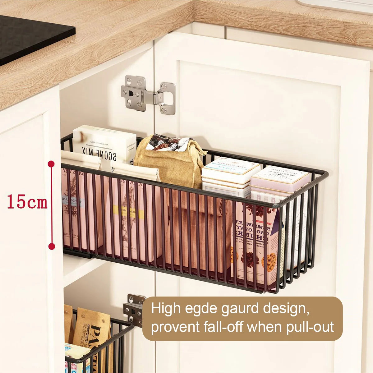 TWISTER Cabinet Pull Out Organizer 2 Pack Slide Out Drawers