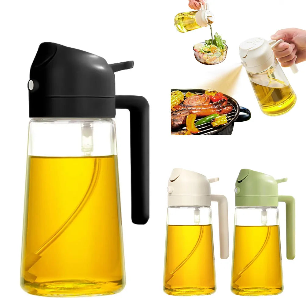 Olive Oil Sprayer Dispenser 2-In-1 Fine Mist Kitchen Bottle