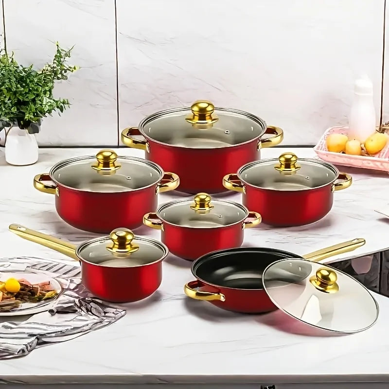 Nonstick Stainless Steel Fry Pan Set Induction Cookware Skillets