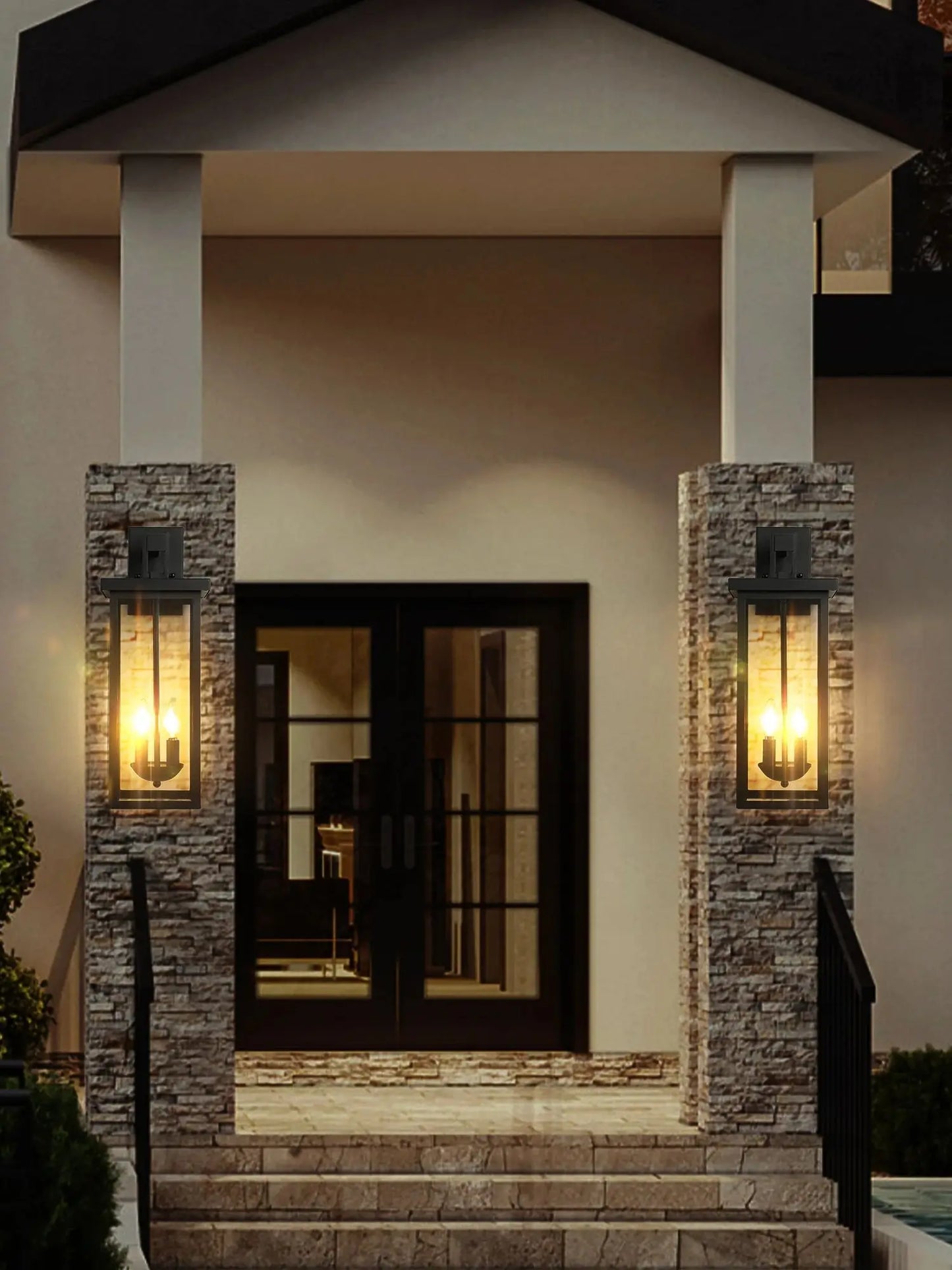 ARLGSITE Outdoor Wall Lantern Dusk To Dawn Sensor Matte Finish