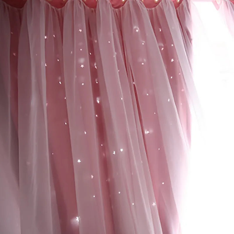 Guangdong Blackout Curtains For Bedroom And Living Room Star Cut Out Decor