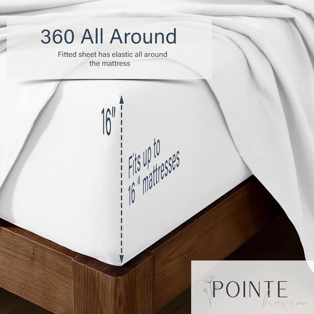 Heavy Weight Flannel Sheet Set 100 Percent Cotton Snowflake Print