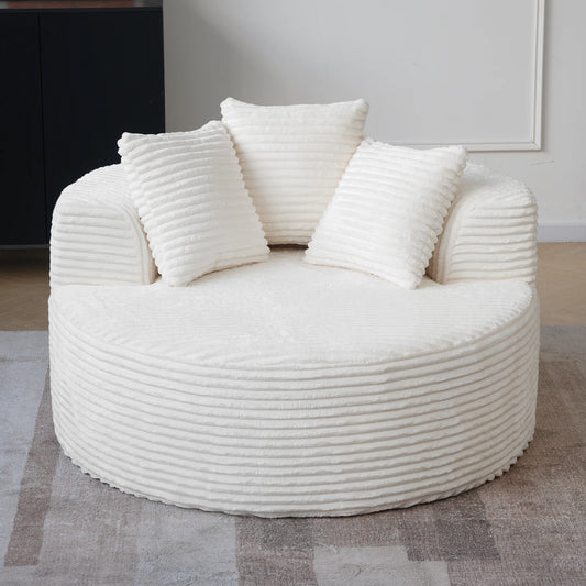 Sdorens Round Chair Lounge Chaise Cloud Boneless Modern Sofa Bed