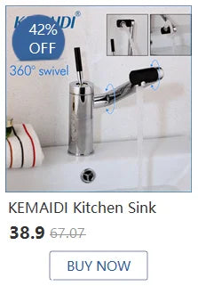 KEMAIDI Ceramic Vessel Sink With Faucet Above Counter Bathroom