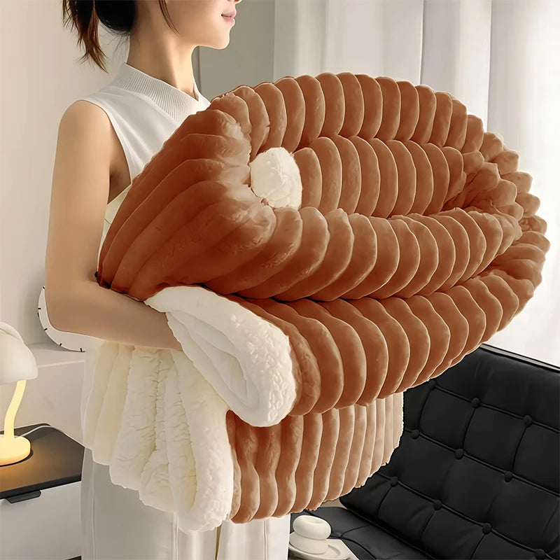 Craft of Weaving Weighted Sherpa Fleece Blanket