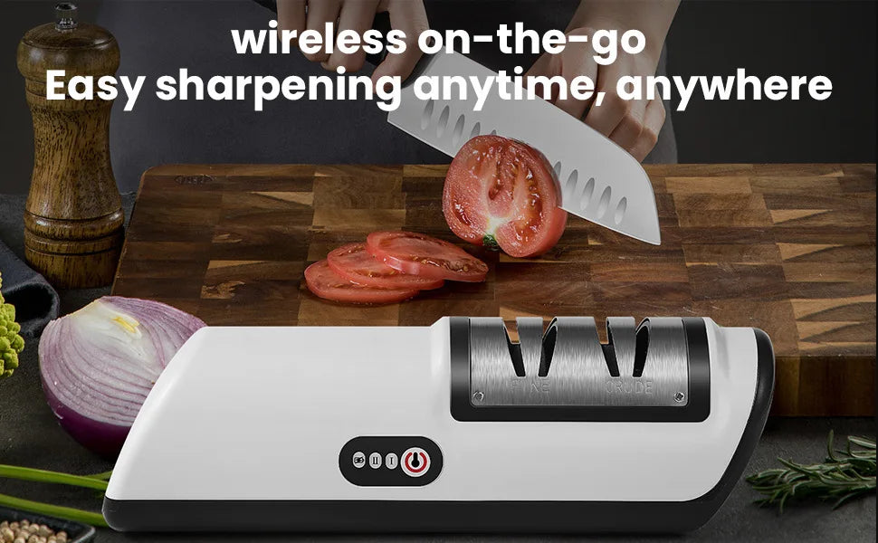 HOMEFISH Multifunctional Kitchen Electric Knife Sharpener 4 Gear