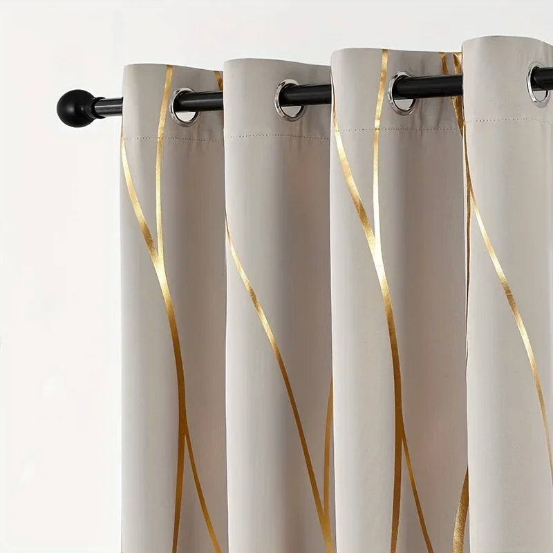 Zhejiang Golden Wave Circle Blackout Curtains Thermal Insulated Drapes