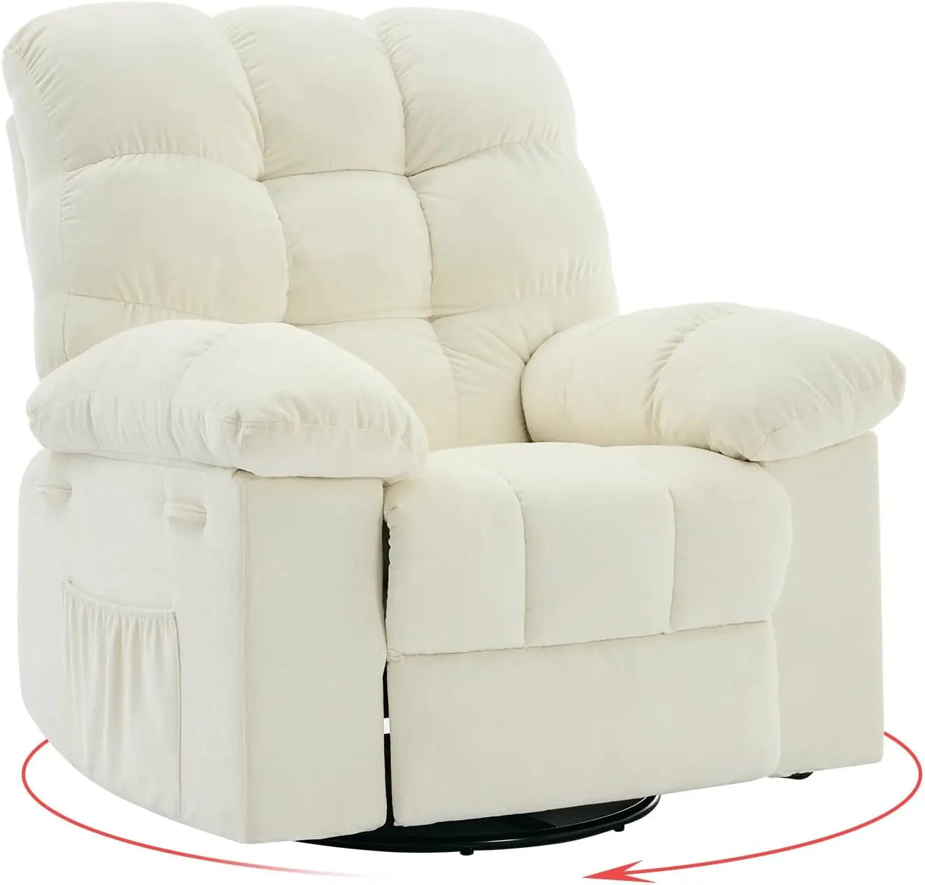 HiMISS Rocker Recliner Chair for Adults Overstuffed Manual Glider Sofa