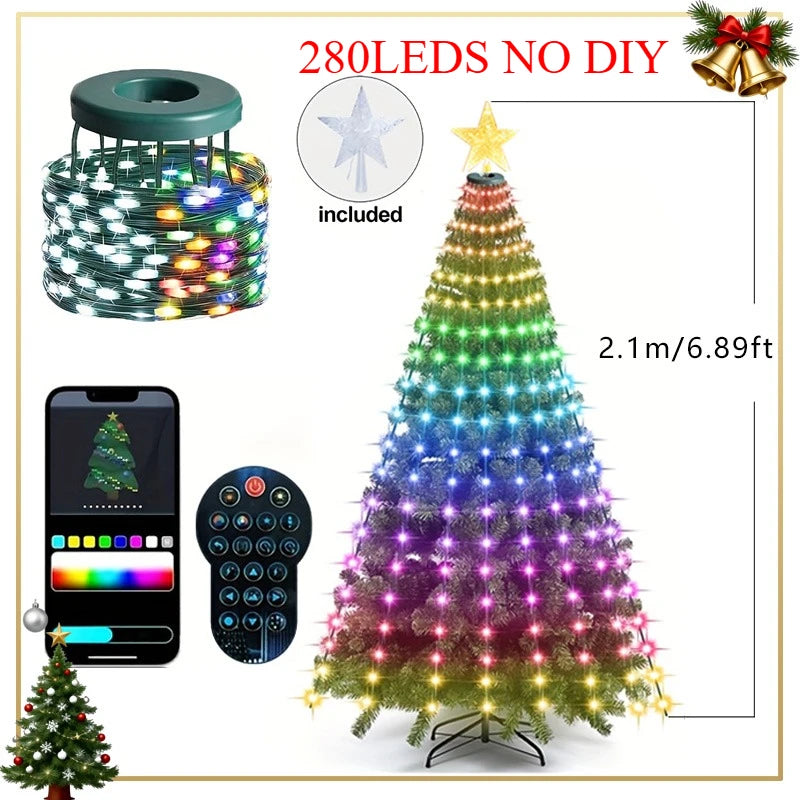 MIMIRGB Smart Christmas Tree Lights With App Control MusicSync IP67