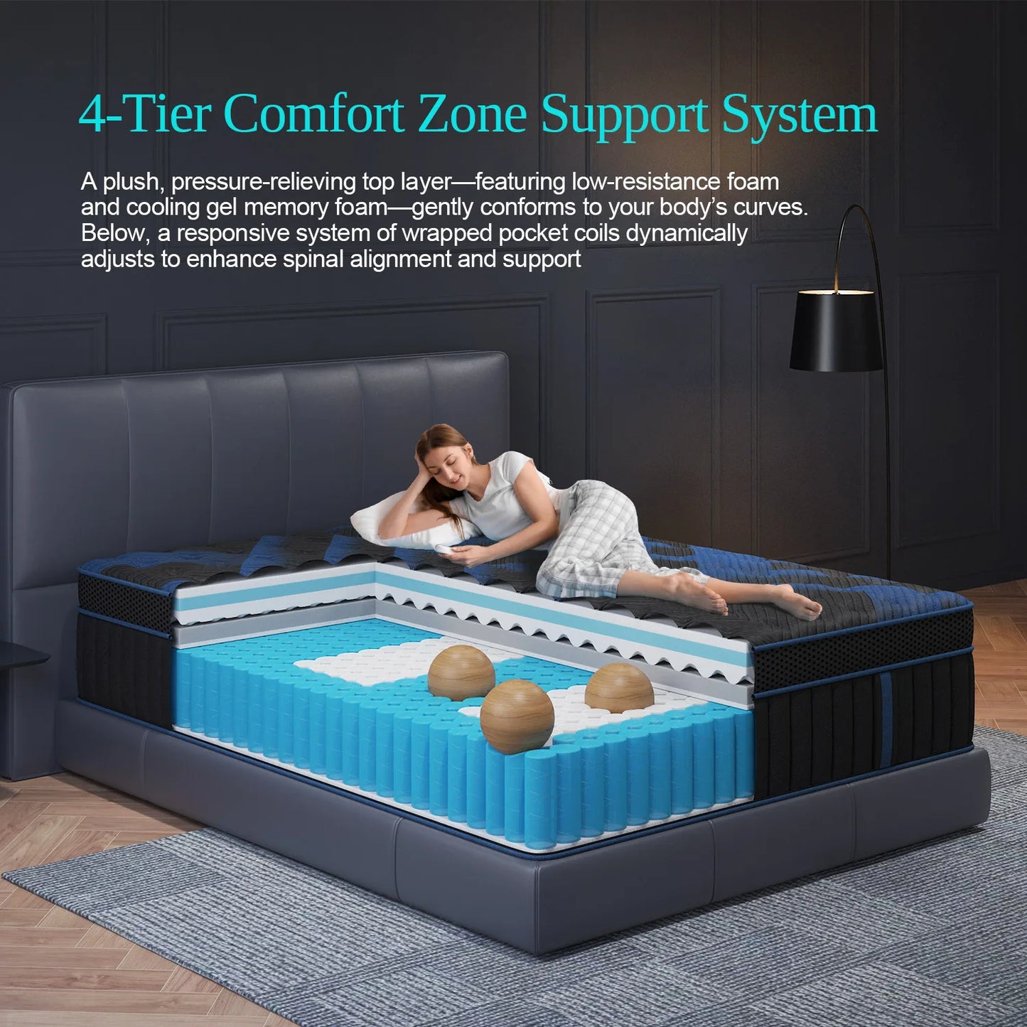 Sweetlove Gel Memory Foam Hybrid Mattress With Pocket Springs