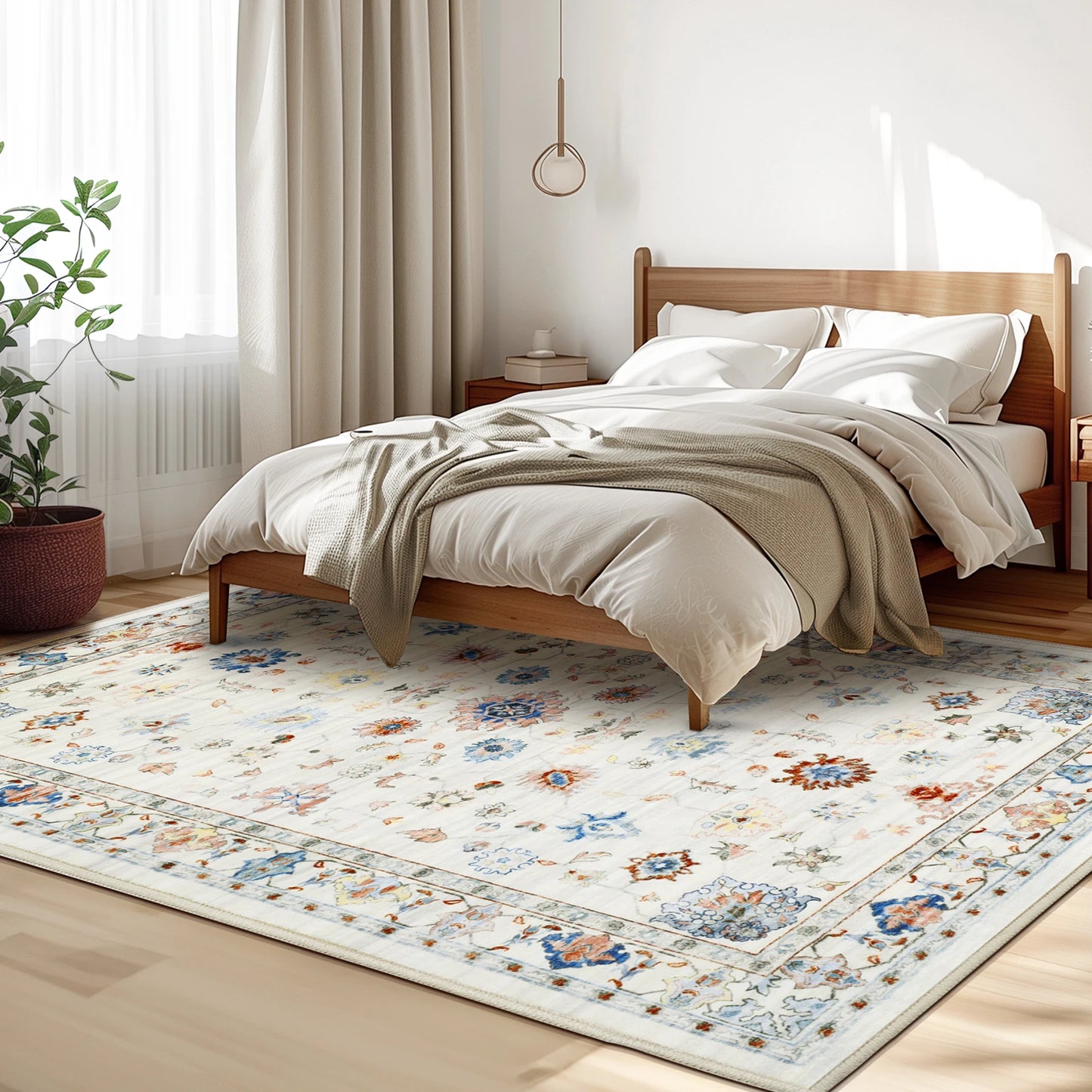 Design Persian Floral Carpet for Living Room and Bedroom