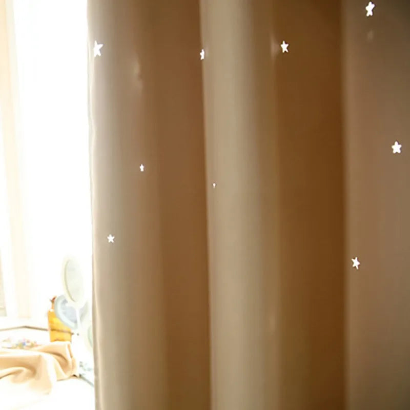 Guangdong Blackout Curtains For Bedroom And Living Room Star Cut Out Decor
