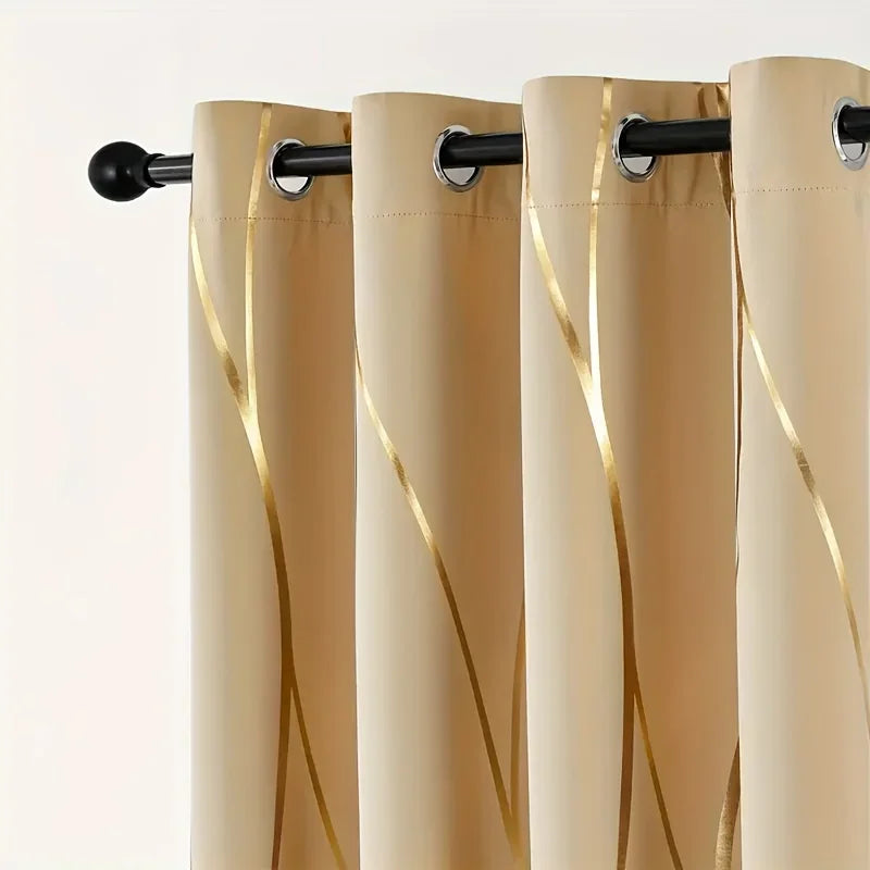 Zhejiang Golden Wave Circle Blackout Curtains Thermal Insulated Drapes