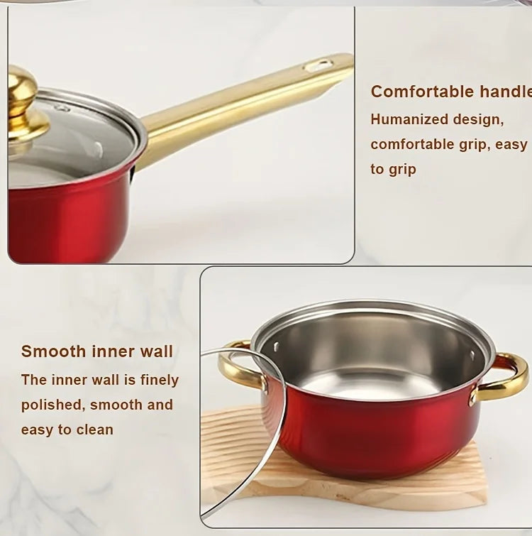 Stainless Steel Non-Stick Cookware Set For Kitchen Use