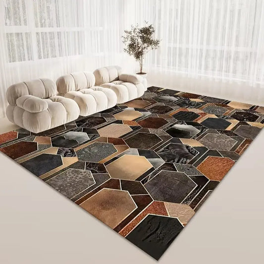 Light Luxury Area Rug Non Slip Large Carpet Living Room
