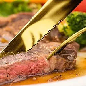 Premium Stainless Steel Flatware Set with Steak Knives Forks and Spoons