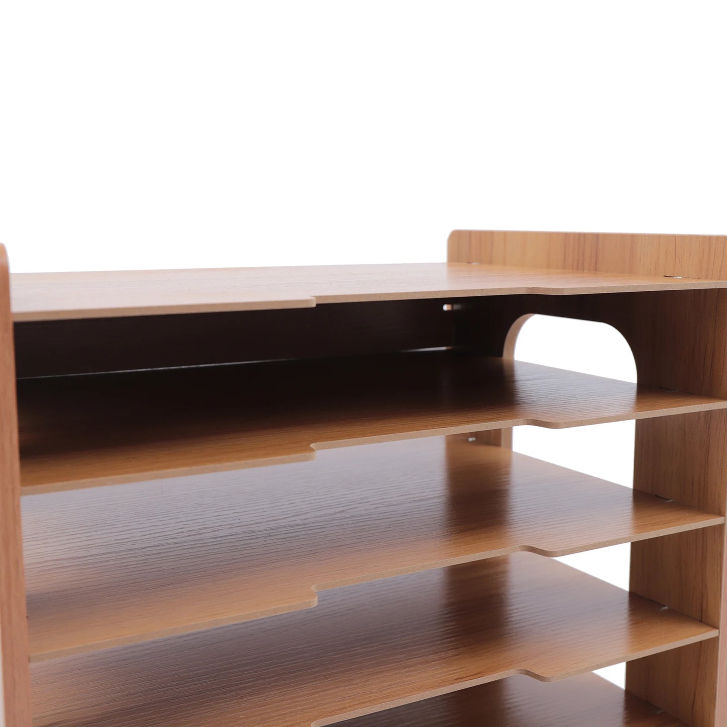7-Tier Wooden Desk Organizer for Office Papers and Files