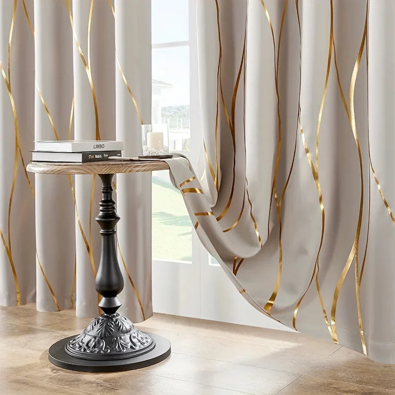 Zhejiang Golden Wave Circle Blackout Curtains Thermal Insulated Drapes