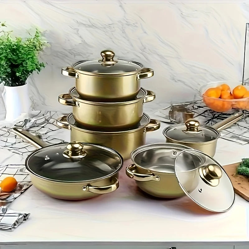Nonstick Stainless Steel Fry Pan Set Induction Cookware Skillets