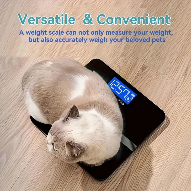 Premium Digital Bathroom Scale 396lb Capacity, High-Precision LCD Display, Ultra-Wide Platform, Room Temperature Sensor