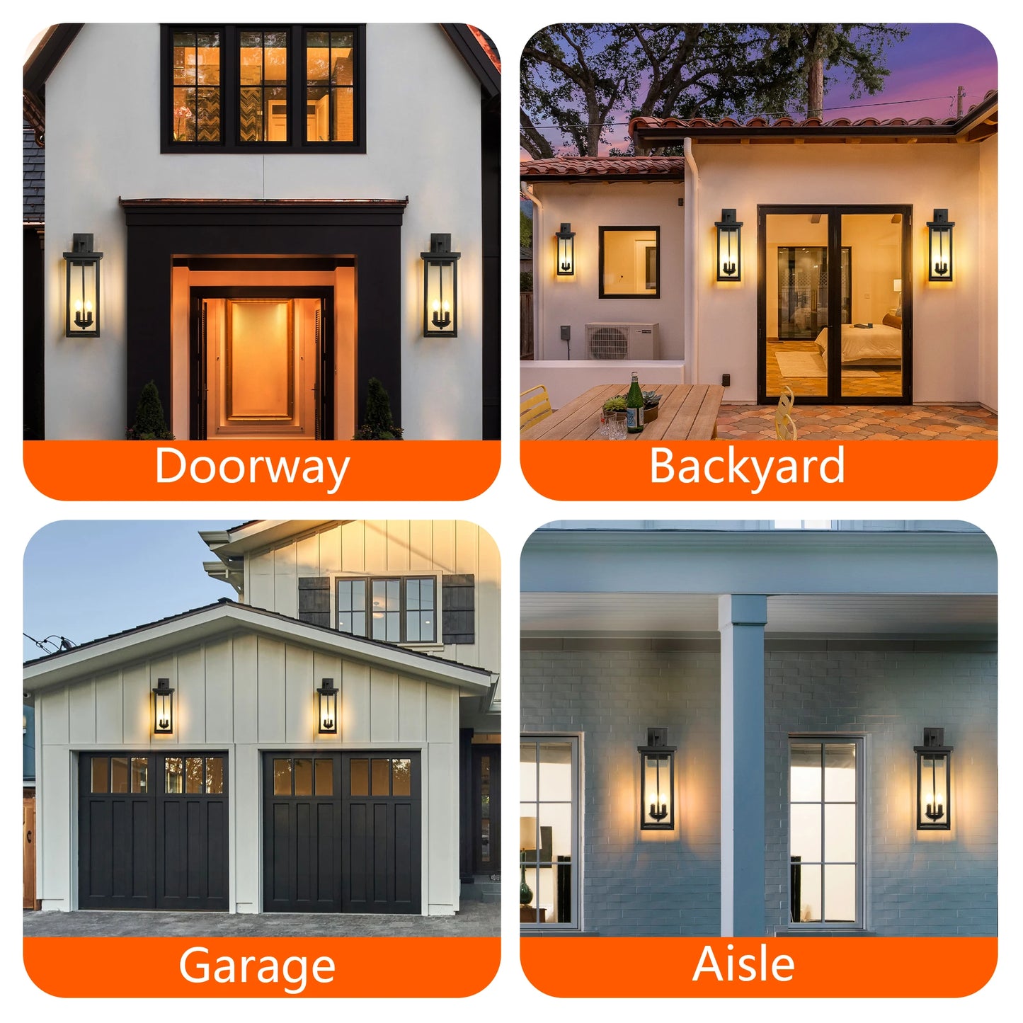ARLGSITE Outdoor Wall Lantern Dusk To Dawn Sensor Matte Finish